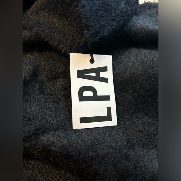 NWT Revolve LPA Black Fuzzy Midi Dress Long Sleeve - Picture 3 of 8